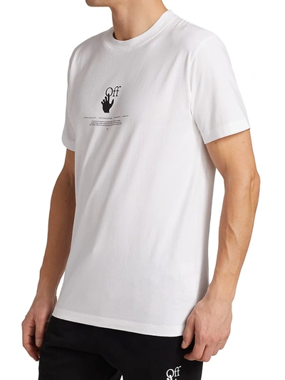 Shop Off-white Men's Logo Slim-fit T-shirt In White High