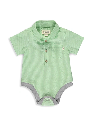 Shop Me & Henry Baby's Seersucker Short-sleeve Bodysuit In Lime Green