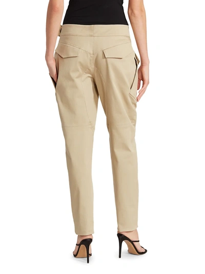 Shop Alexandre Vauthier Patch Pocket Safari Pants In Sand