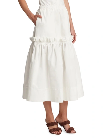 Shop A.l.c Louisa Midi Skirt In White