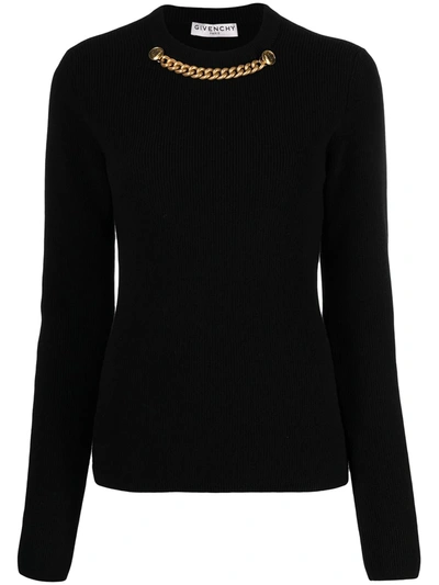 Shop Givenchy Chain-link Detail Jumper In Black