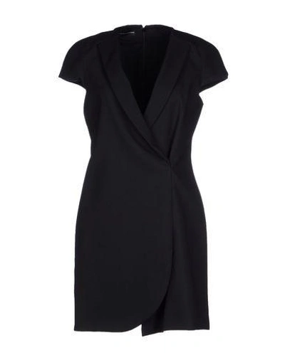 Shop Emporio Armani Short Dress In Black