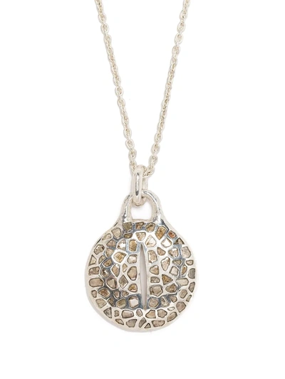 Parts Of Four Disk Diamond Necklace In Silver