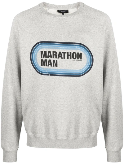 Shop Ron Dorff Marathon Man Print Sweatshirt In Grey