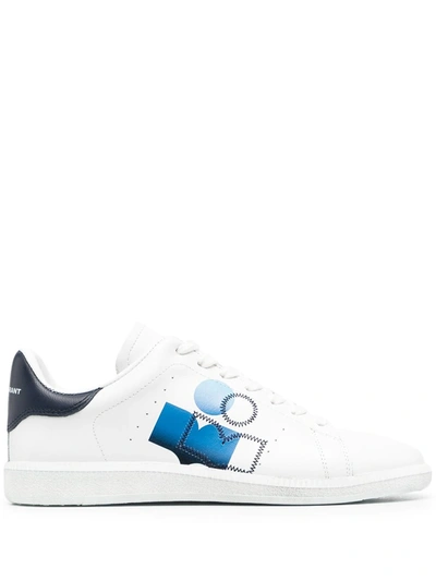 Shop Isabel Marant Side Logo Low-top Sneakers In White