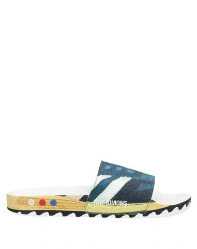 Shop Adidas Originals Sandals In Dark Blue