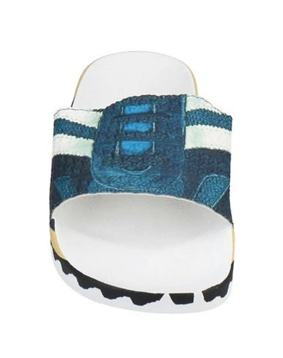 Shop Adidas Originals Sandals In Dark Blue