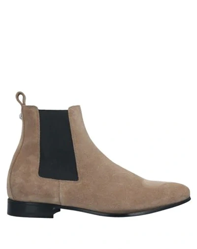 Shop Giuseppe Zanotti Man Ankle Boots Beige Size 11 Soft Leather