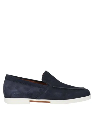 Shop Ermenegildo Zegna Loafers In Dark Blue