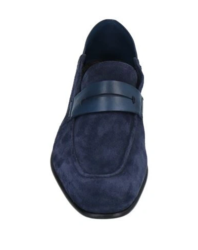 Shop Ermenegildo Zegna Loafers In Dark Blue