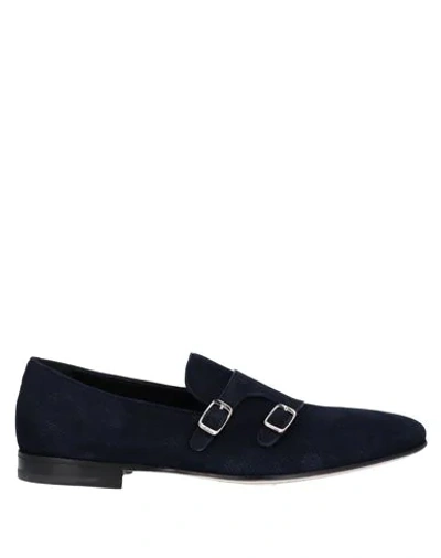 Shop A.testoni A. Testoni Man Loafers Midnight Blue Size 9 Soft Leather