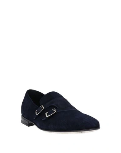 Shop A.testoni A. Testoni Man Loafers Midnight Blue Size 9 Soft Leather