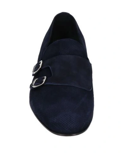 Shop A.testoni A. Testoni Man Loafers Midnight Blue Size 9 Soft Leather