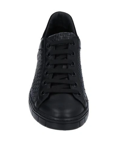 Shop A.testoni A. Testoni Man Sneakers Black Size 7.5 Soft Leather