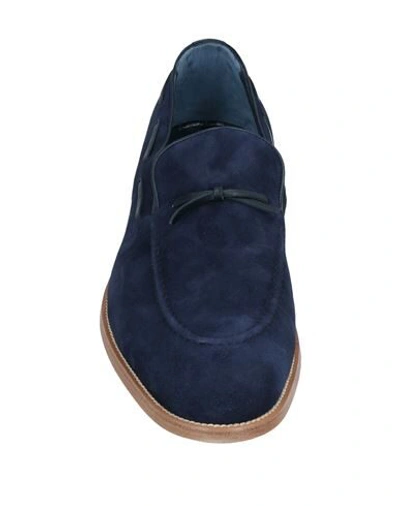 Shop A.testoni A. Testoni Man Loafers Blue Size 8.5 Calfskin