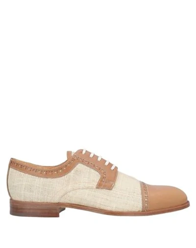 Shop Alberto Fasciani Lace-up Shoes In Camel