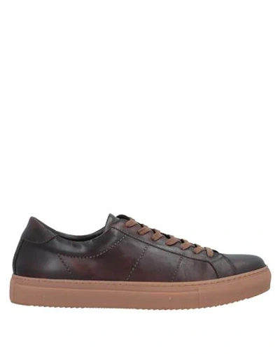 Shop J.wilton Sneakers In Dark Brown