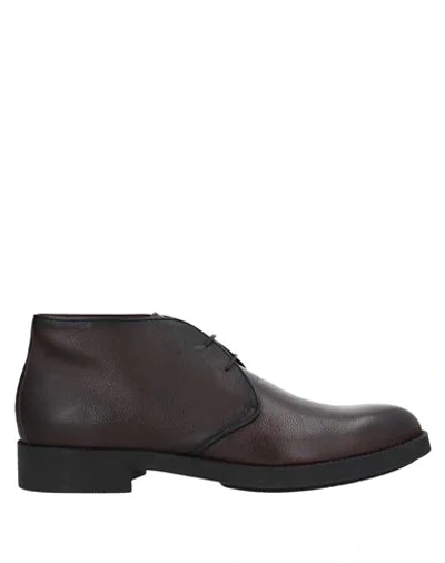 Shop Alexander Trend Ankle Boots In Dark Brown