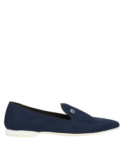 Shop Alberto Fasciani Loafers In Dark Blue