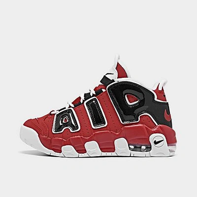 Shop Nike Boys' Little Kids' Air More Uptempo Casual Shoes In Varsity Red/white-black