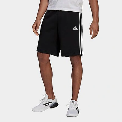 Shop Adidas Originals Adidas Men's Essentials 3-stripes Fleece Shorts In Black/white