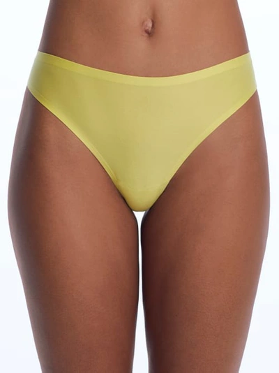 Shop Chantelle Soft Stretch Thong In Citrus Yellow