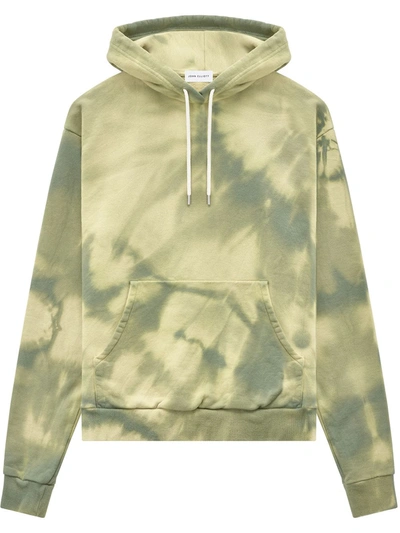 Shop John Elliott Tie-dye Print Hoodie In Green