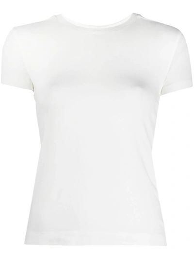 Shop Thom Krom Stretch Crewneck T-shirt In White