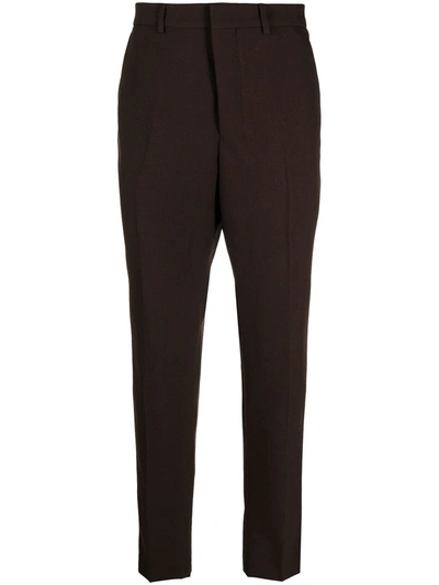 Shop Ami Alexandre Mattiussi Drop-crotch Tailored Trousers In Brown
