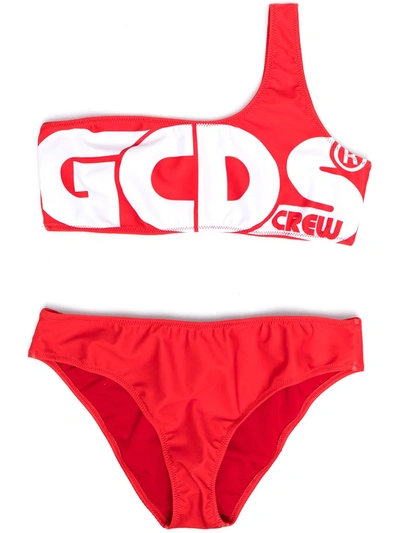 Shop Gcds Teen Logo-print Bikini Set In Red