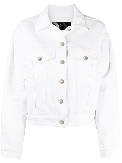 Shop 3x1 Button-up Denim Jacket In White