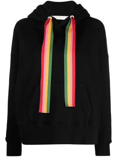 Shop Palm Angels Rainbow Logo Hoodie In Black