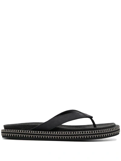 Shop Jacquemus Blé Flip-flops In Black