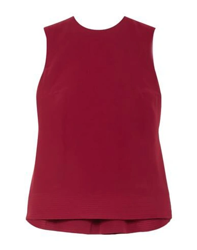 Shop Roksanda Woman Top Burgundy Size 10 Silk In Red