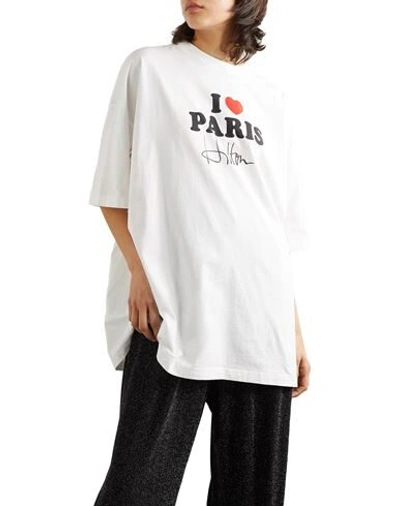 Shop Vetements T-shirts In White