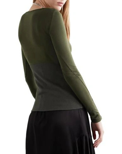 Shop Haider Ackermann Woman T-shirt Military Green Size S Cotton, Rayon, Polyester