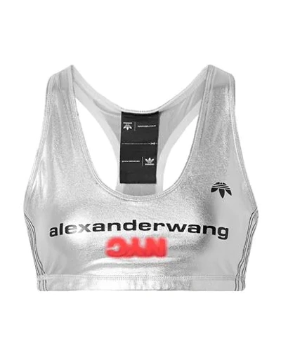 Shop Adidas Originals By Alexander Wang Tops In Silver