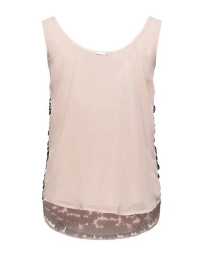 Shop Liu •jo Woman Top Light Pink Size 8 Polyester