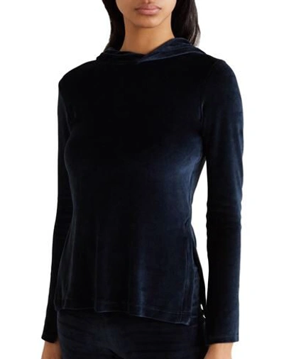 Shop Calé Woman Sweatshirt Midnight Blue Size S Cotton, Modal, Polyamide