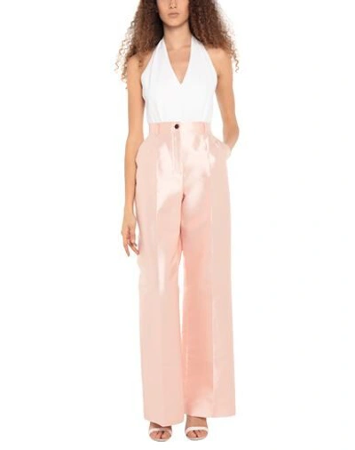 Shop Dolce & Gabbana Woman Pants Pink Size 12 Silk
