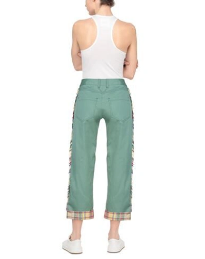 Shop Monse Woman Pants Green Size 8 Cotton, Elastane, Linen