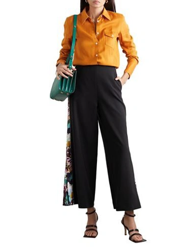 Shop Mary Katrantzou Woman Pants Black Size 4 Polyester, Elastane