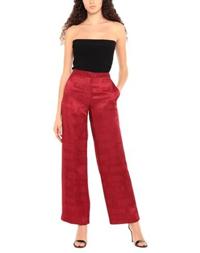 Shop Kirin Peggy Gou Woman Pants Red Size 8 Acetate, Viscose