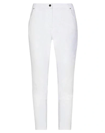 Shop Corte Dei Gonzaga Woman Pants White Size 12 Cotton, Polystyrene, Elastane