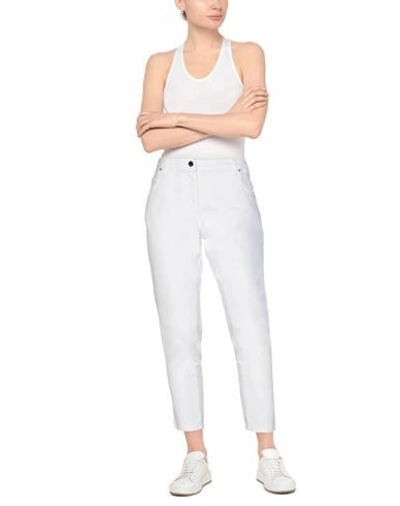 Shop Corte Dei Gonzaga Woman Pants White Size 12 Cotton, Polystyrene, Elastane