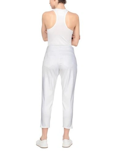 Shop Corte Dei Gonzaga Woman Pants White Size 12 Cotton, Polystyrene, Elastane