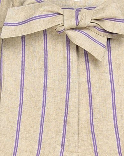Shop Sandro Woman Shorts & Bermuda Shorts Sand Size 2 Linen, Polyester In Beige