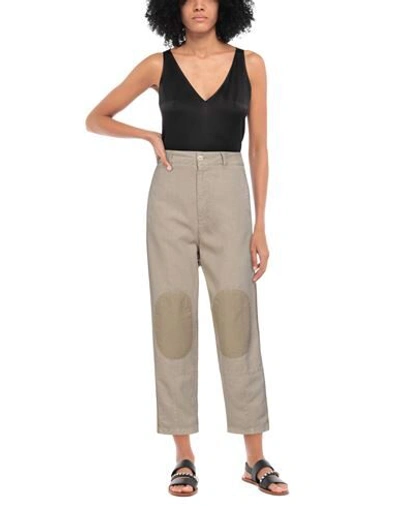 Shop 2w2m Woman Pants Sand Size 29 Lyocell, Linen, Cotton, Polyester In Beige