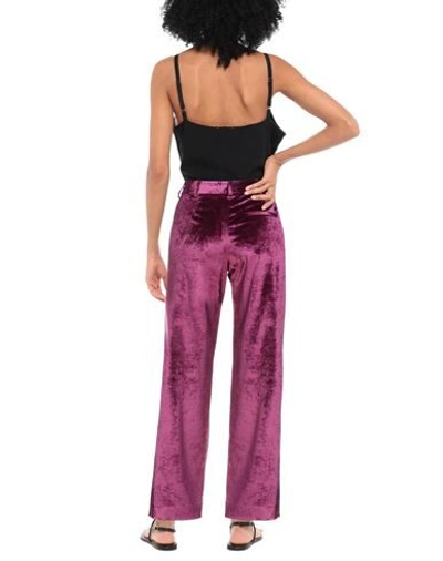 Shop Sies Marjan Woman Pants Deep Purple Size 2 Cotton, Viscose, Elastane, Triacetate, Polyester