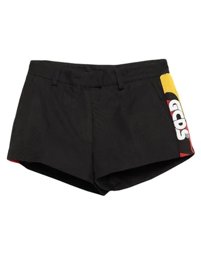 Shop Gcds Woman Shorts & Bermuda Shorts Black Size Xl Cotton
